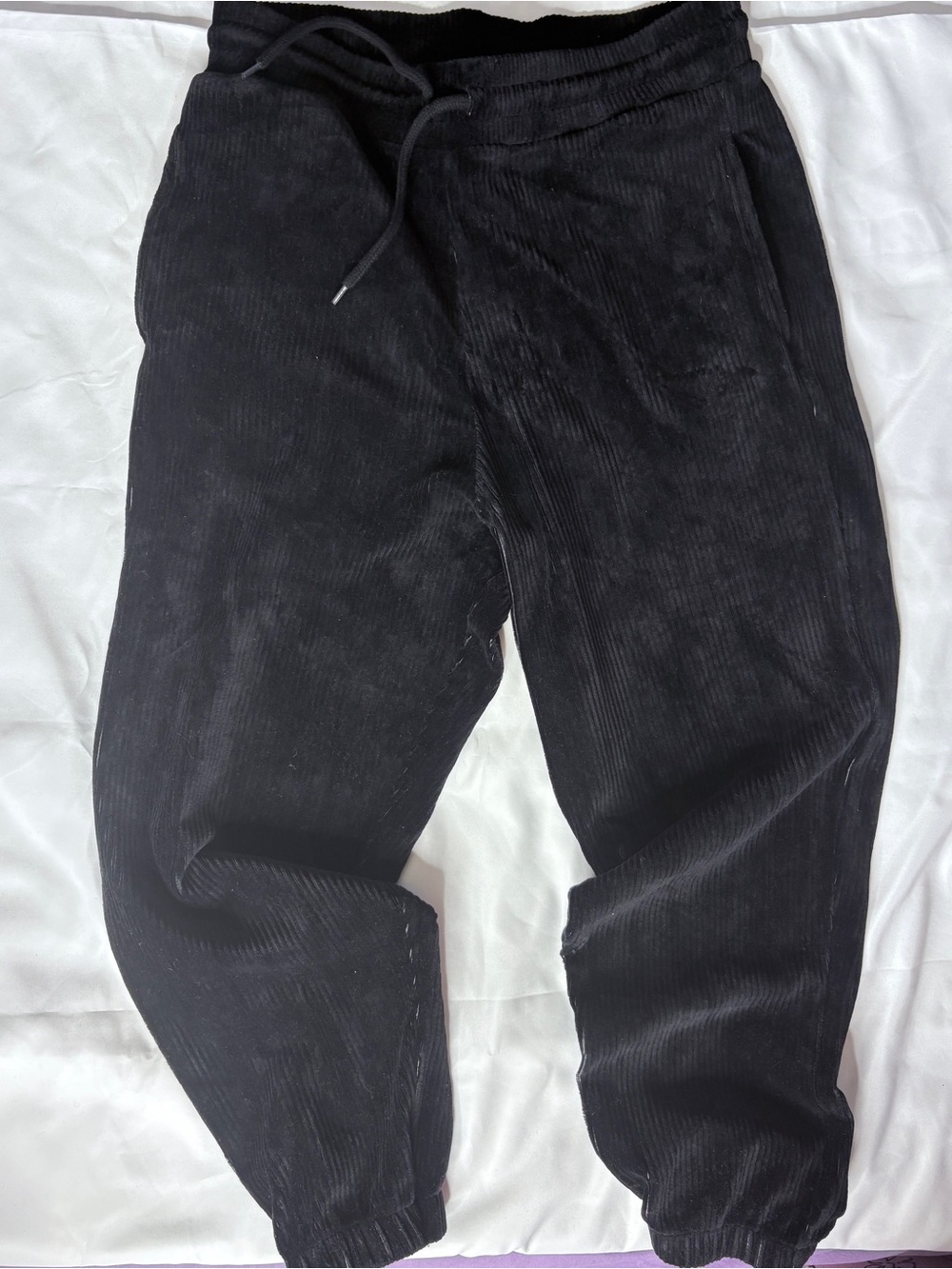 Source Unknown Black Corduroy Jogger Pants